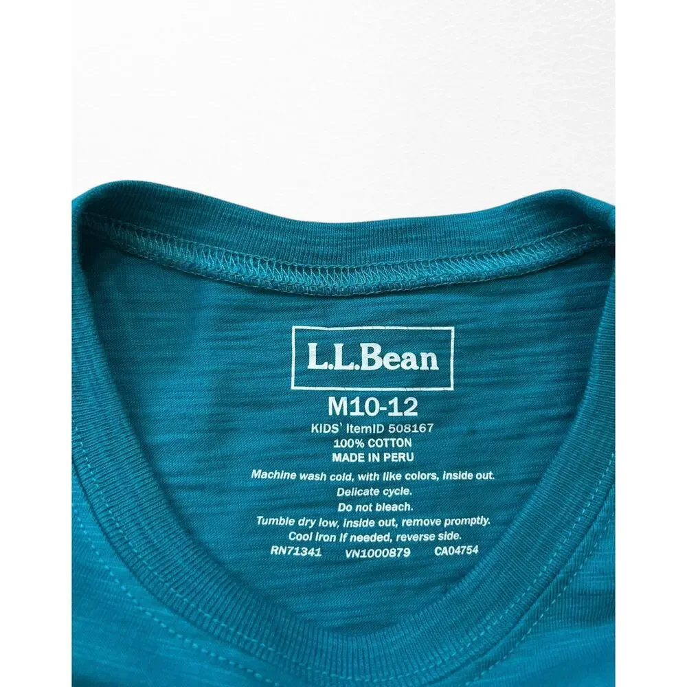 LL Bean Kids’ Slub Knit Graphic Tee, Size 10/12